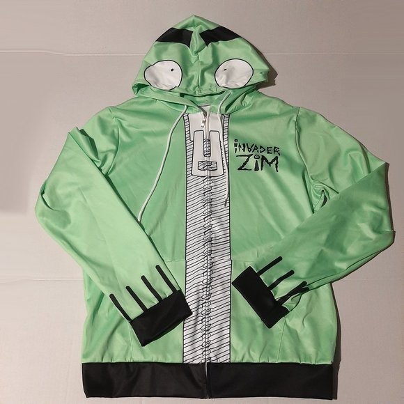 Invader Zim Hoodie Jacket Size XL Zip Up w pockets Cosplay Costume unisex - Picture 5 of 7